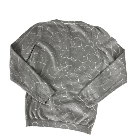 Boden Gray Crewneck Button Front Cardigan size 4 - Picture 3 of 4